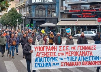 Μαζική η απεργιακή συγκέντρωση των οικοδόμων στα Ιωάννινα