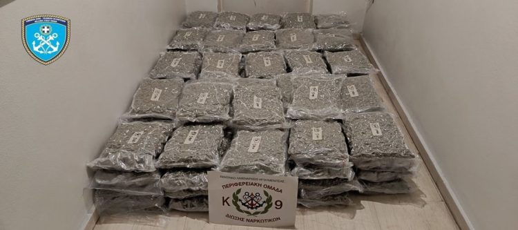 Kατάσχεση 111 κιλών ακατέργαστης κάνναβης και σύλληψη αλλοδαπού