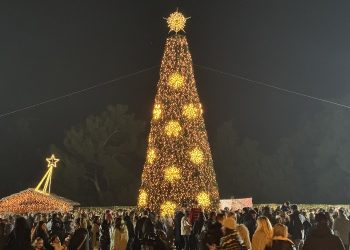 Εκατοντάδες πήγαν να δουν την πλατεία και το δέντρο